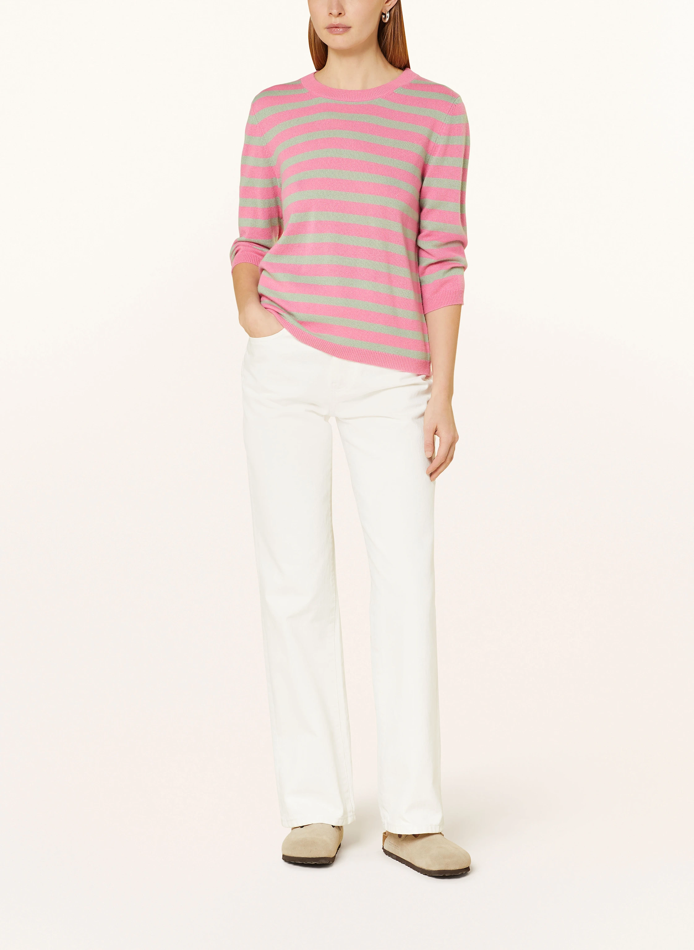 darling harbour Cashmere-Pullover mit 3/4-Arm