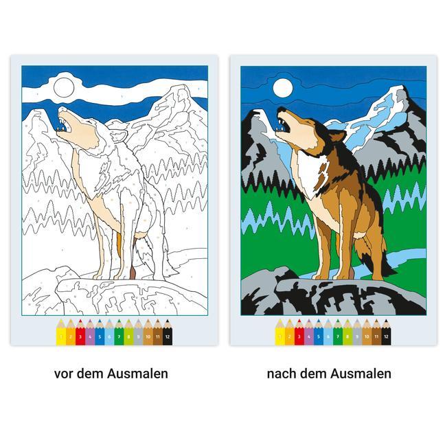 Ravensburger CreArt Malen nach Zahlen ab 7: Gefährliche Tiere, Malbuch, 24 Motive