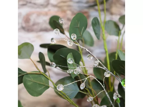 Branche de Fleurs en verre transparent 90 cm