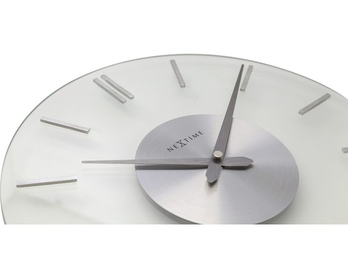 Wandklok Stripe aluminium/glas Ø 31 cm