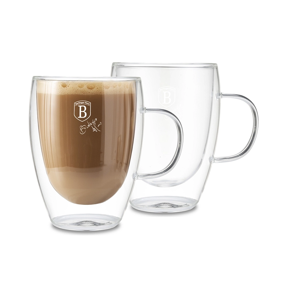 Berlinger Haus Kaffe Glas 300ml 2er Set mit Griff