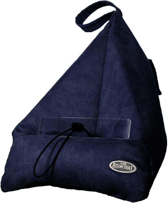 The Book Seat Boekensteun/kussen Marineblauw 30 X 29 Cm Suède