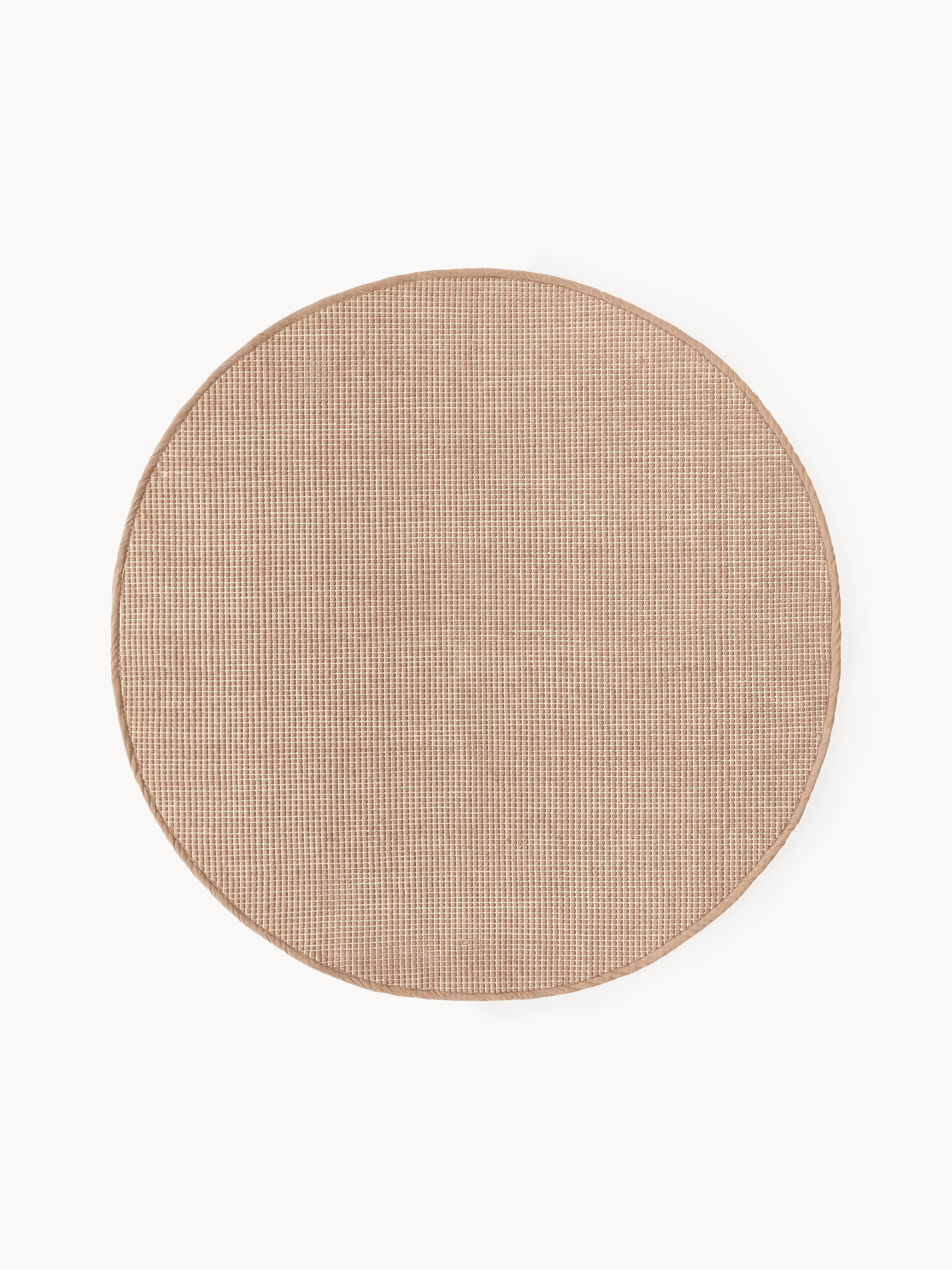 Rond wollen vloerkleed Amaro, handgeweven