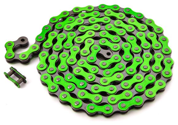 BMX CHAINE VERT 1/2 x1/8  ACIER KHEBIKES