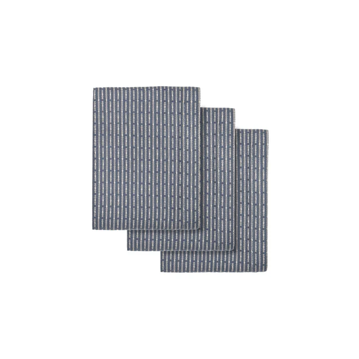 The Organic Company - Urban Spültuch, 18 x 35 cm, grau blau / stone (3er-Set)