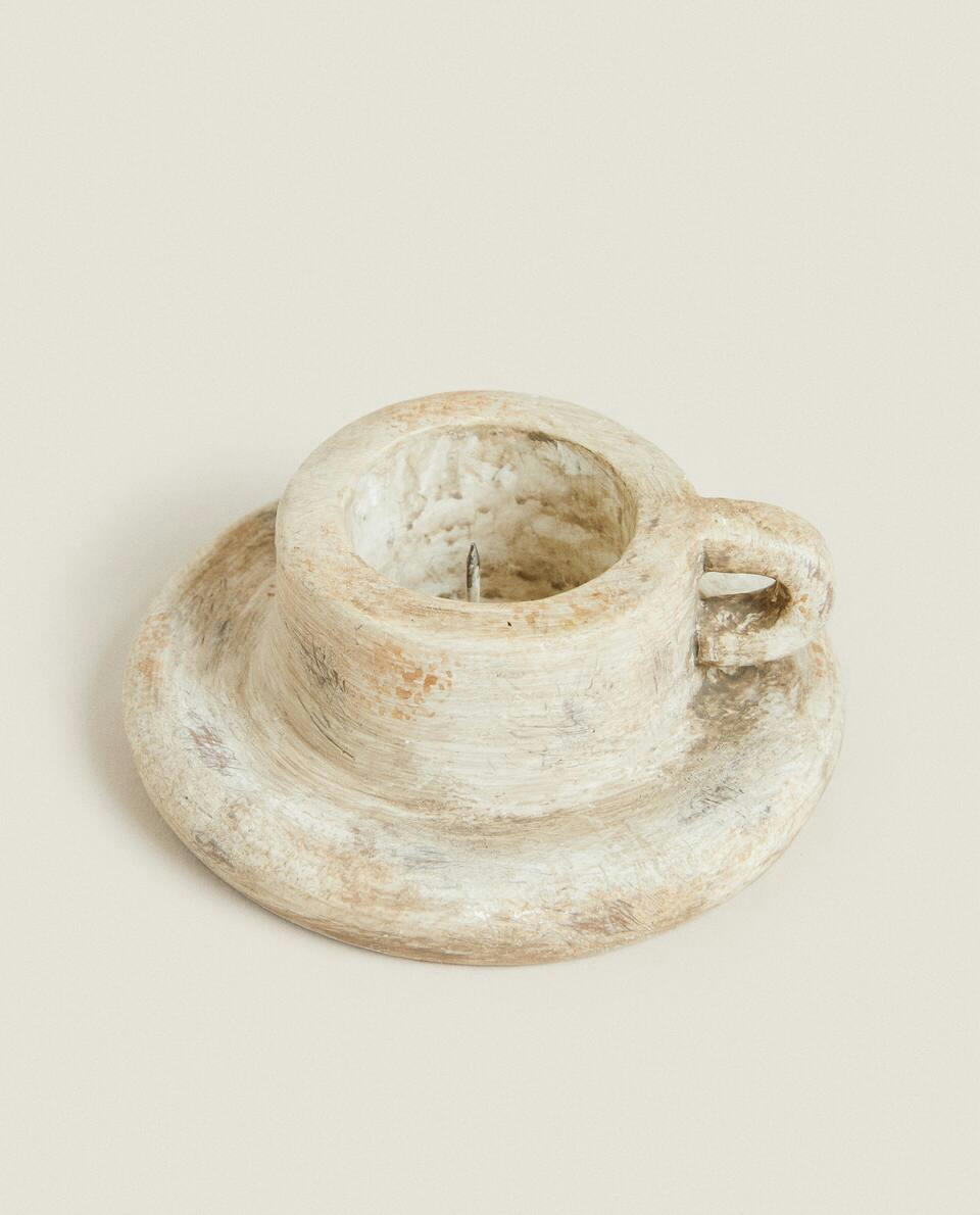 Castiçal de cerâmica