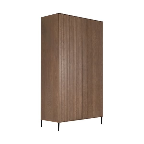 Kidsmill Levi Kledingkast 2-deurs - Ronde Poot - Walnoot