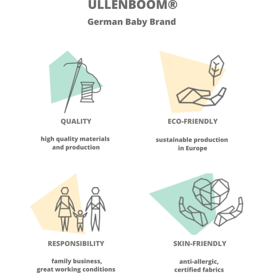 ULLENBOOM® Einschlagdecke Rosa Grau 98 x 98 x 2 cm