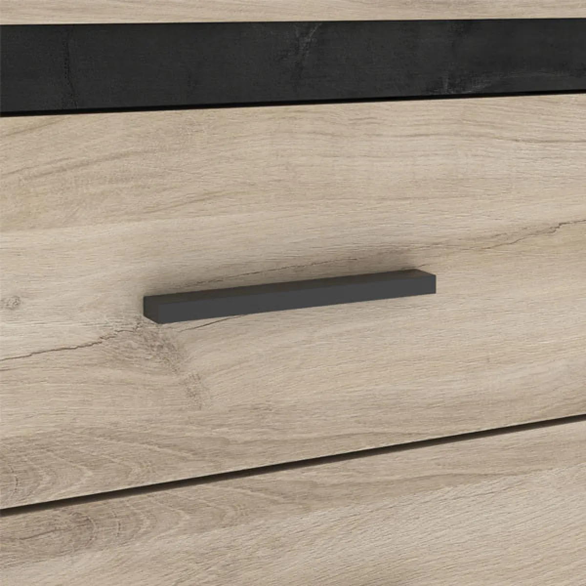 Dansmamaison Commode KHANDA - Chêne/Noir