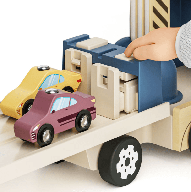 Topbright Biltransporter med Racerbiler i tre