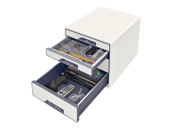Leitz WOW CUBE - Skuffskap - 4 skuffer - for A4 (210 x 297 mm) - hvit