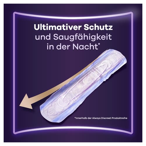 Always Discreet Inkontinenzeinlagen Für Frauen Ultimate Nacht 20 Stück