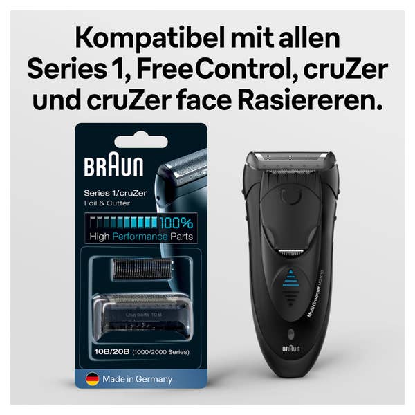 Braun Series 1 10B Elektrorasierer Scherkopf in schwar