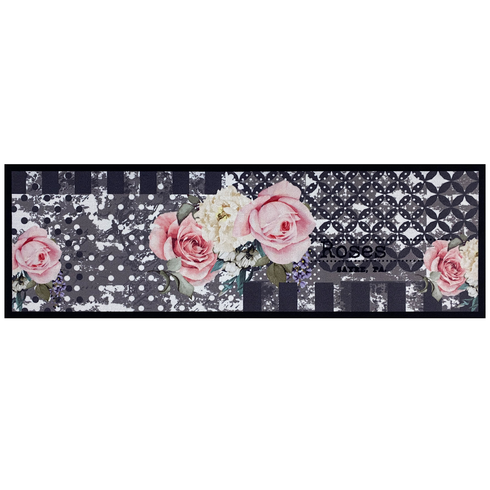 Läufer Tripple English Rose - grau-rosa - 50x150 cm