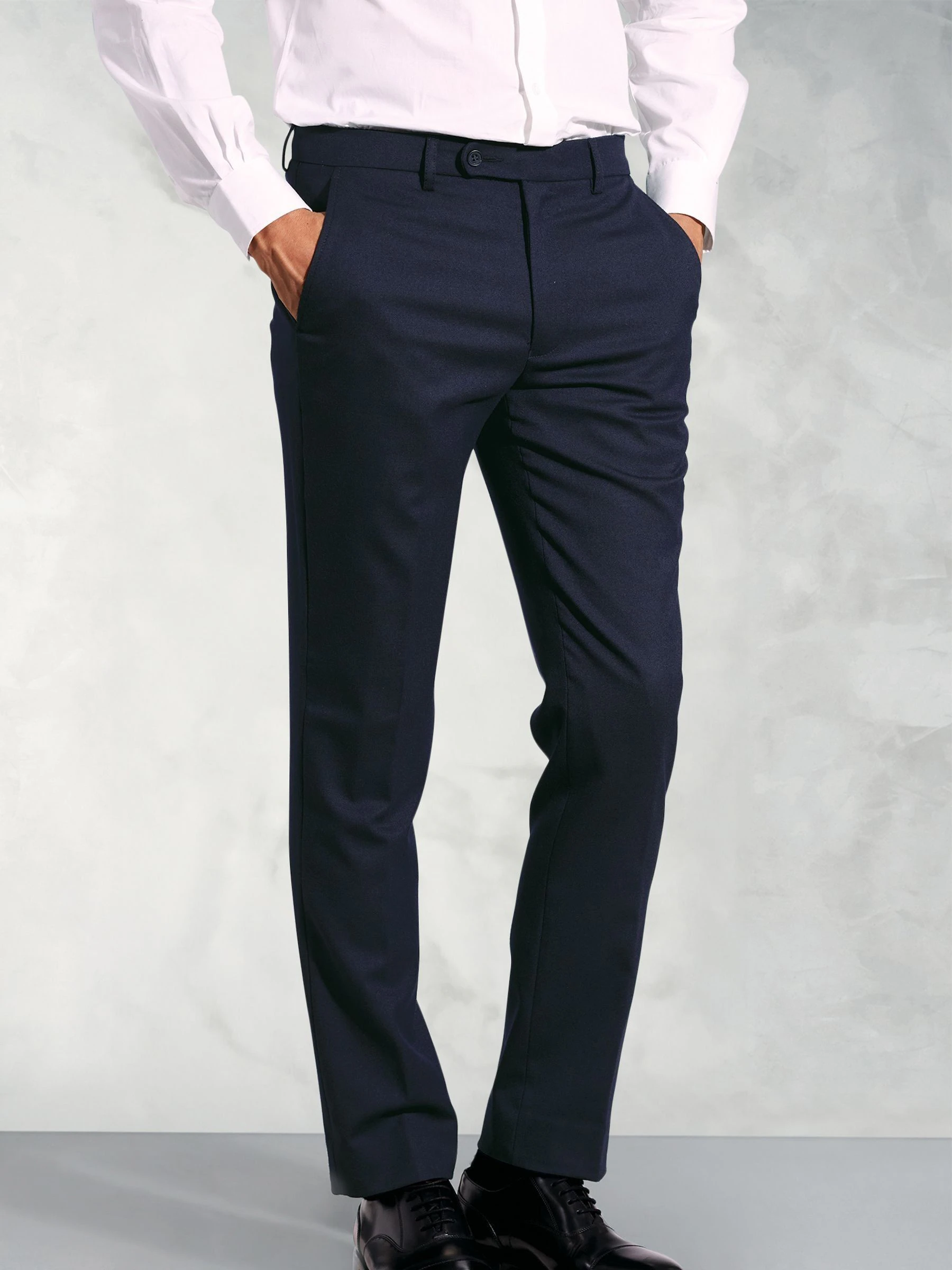 Blauw - Brook Taverner Flannel Trousers