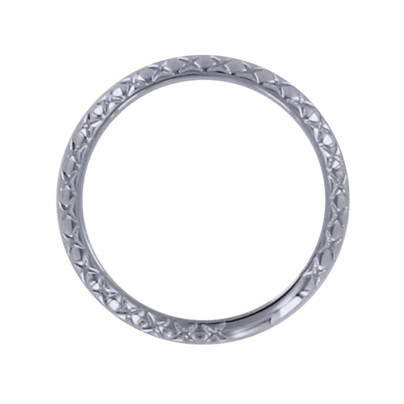 Bague Argent Rhodié Alliance Ciselée