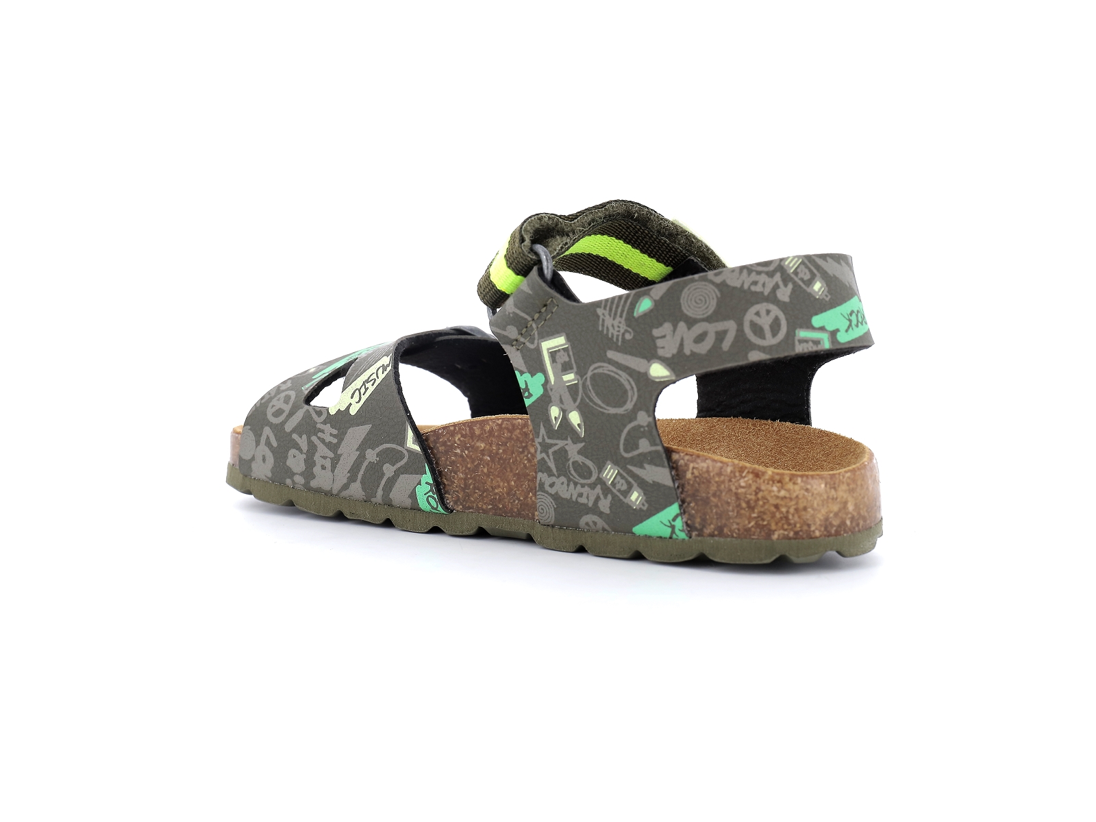Kickers-SOSTREET Matières combinées Kaki