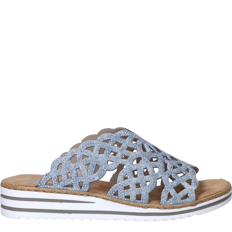 Rieker Slippers Blauw Dames