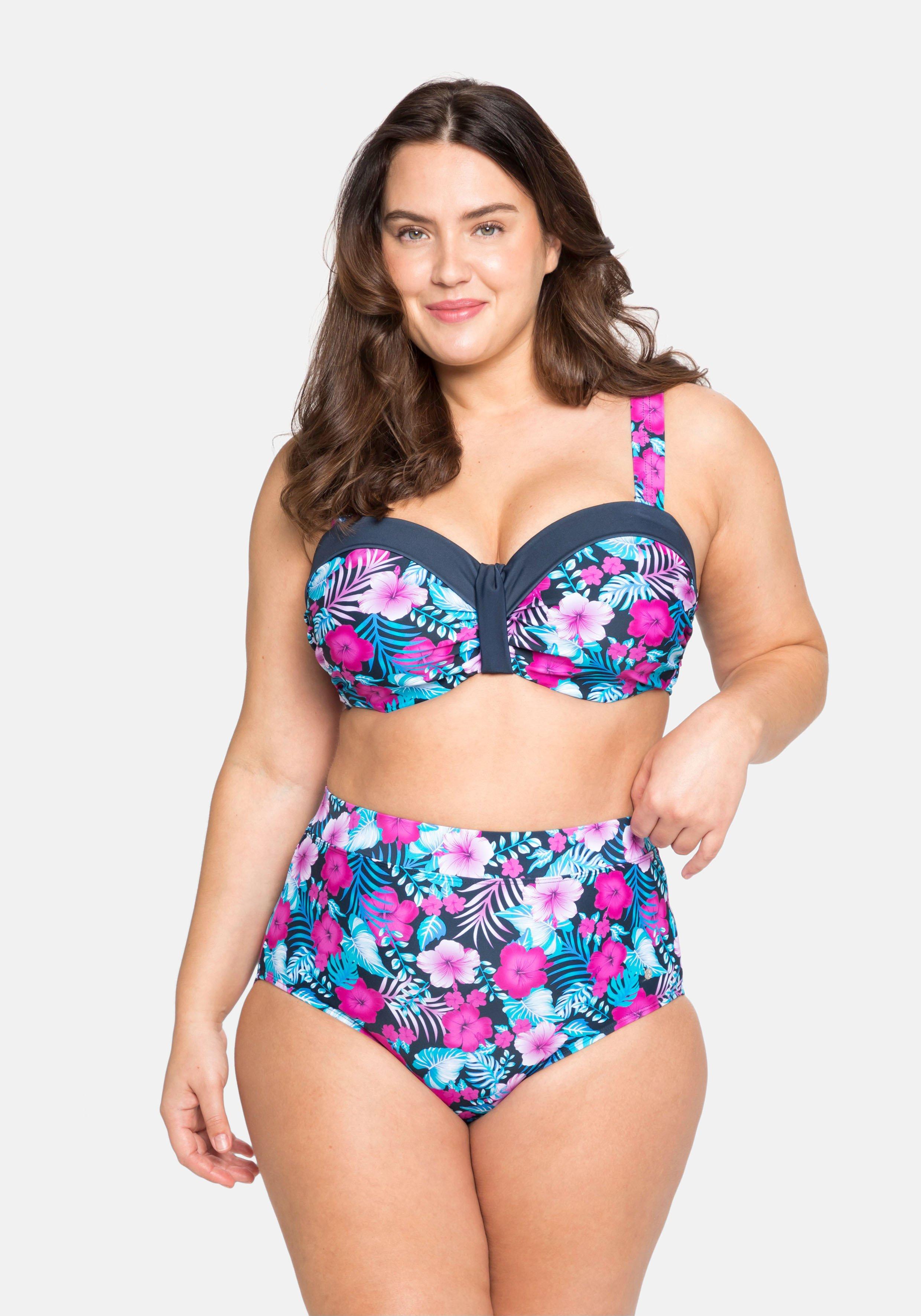 Bikini-Oberteil mit wattierten Cups und Bügel