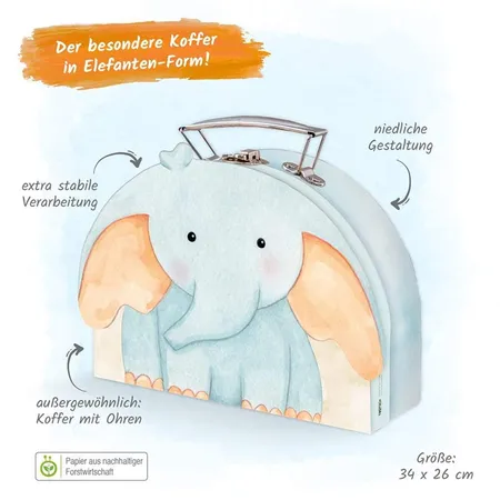 Trötsch Koffer mit Formdeckel Elefant