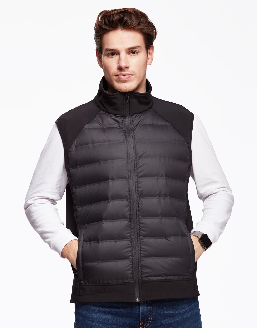 Mustaghata OMEGA - Bodywarmer Hybride Homme Softshell-Doudoune