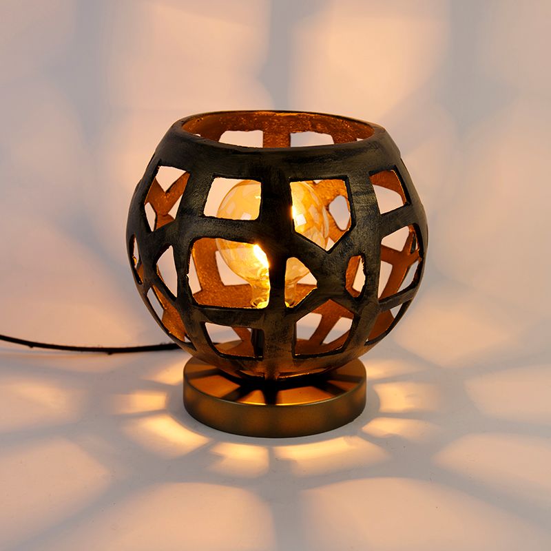 Industriële tafellamp antiek goud - Bobby