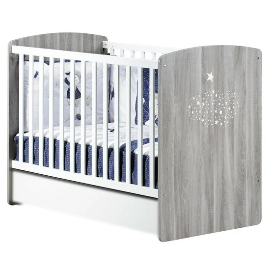 Hugo lit   Gris        60 x 120 cm   de               Sauthon Baby's Sweet Home