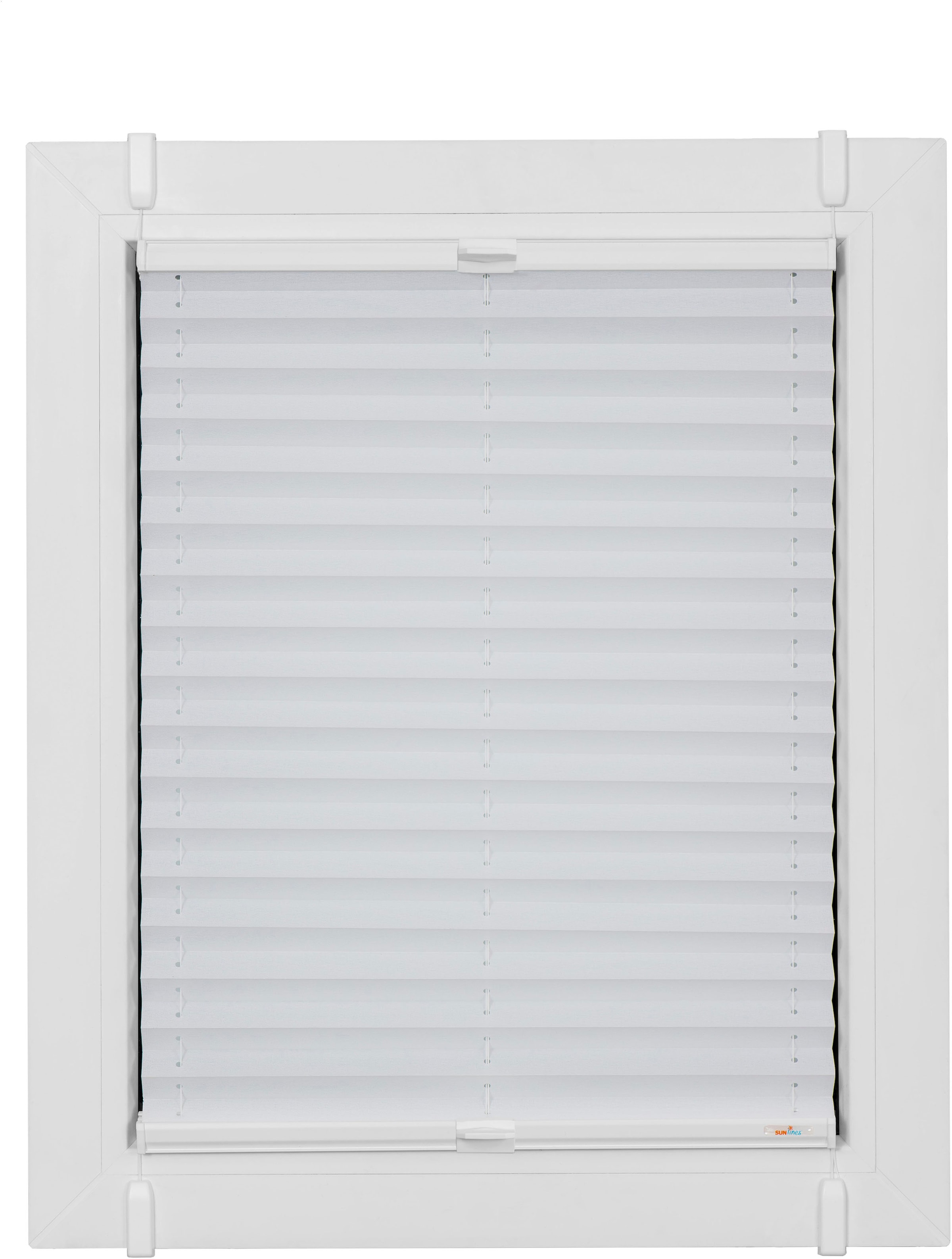 sunlines Plissee »Budget Crepe« Lichtschutz ohne Bohren verspannt Klemmfix, glatt,