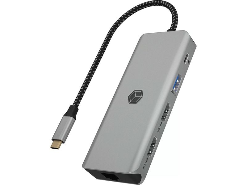 ICY BOX Dockingstation IB-DK4012-CPD 9-in-1 100 W PD 9-in-1 Mobile Dock mit PD 100 W