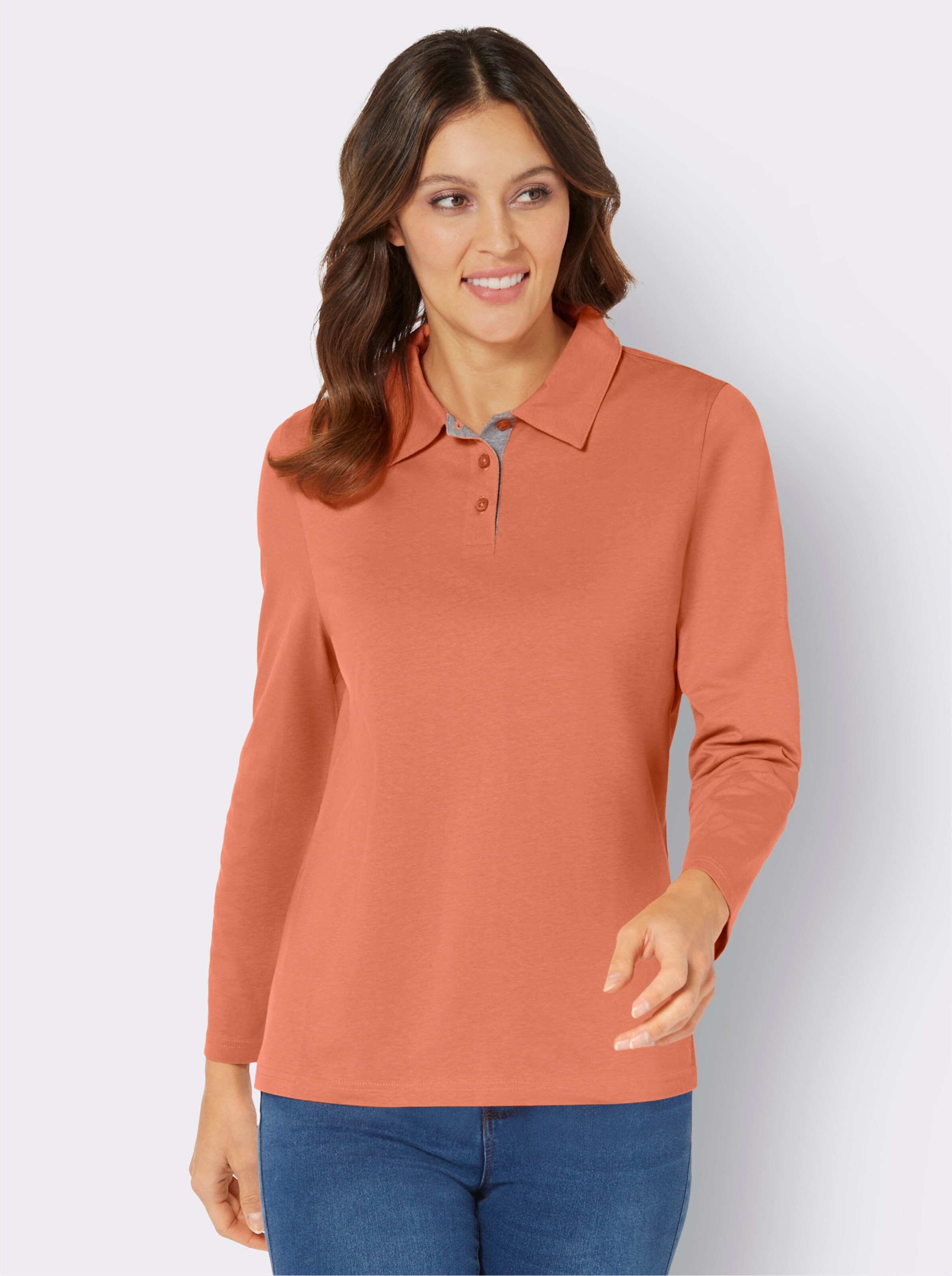 Langarm-Poloshirt