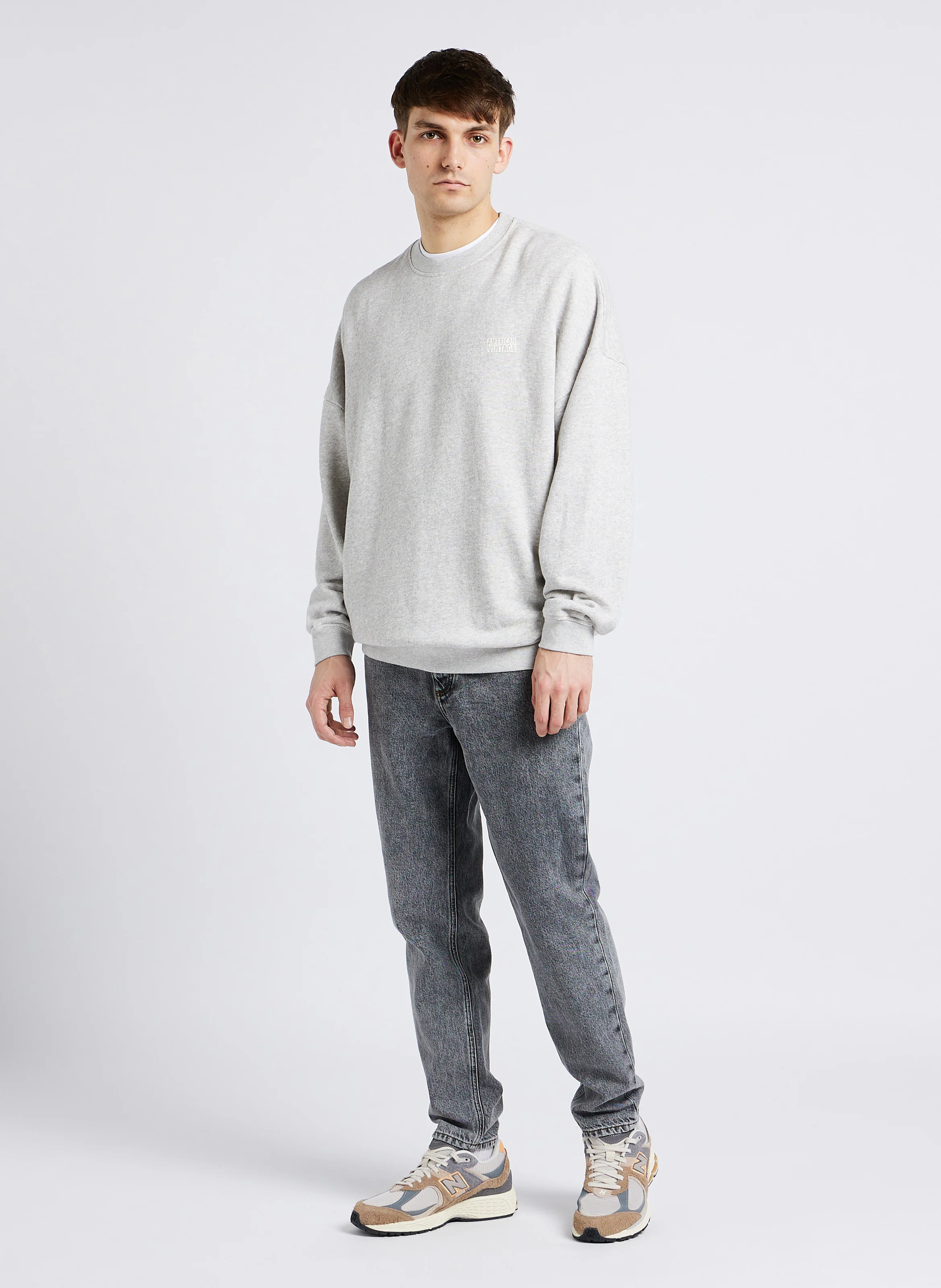 KODYTOWN - Sweat col rond sérigraphié en coton bio | Gris