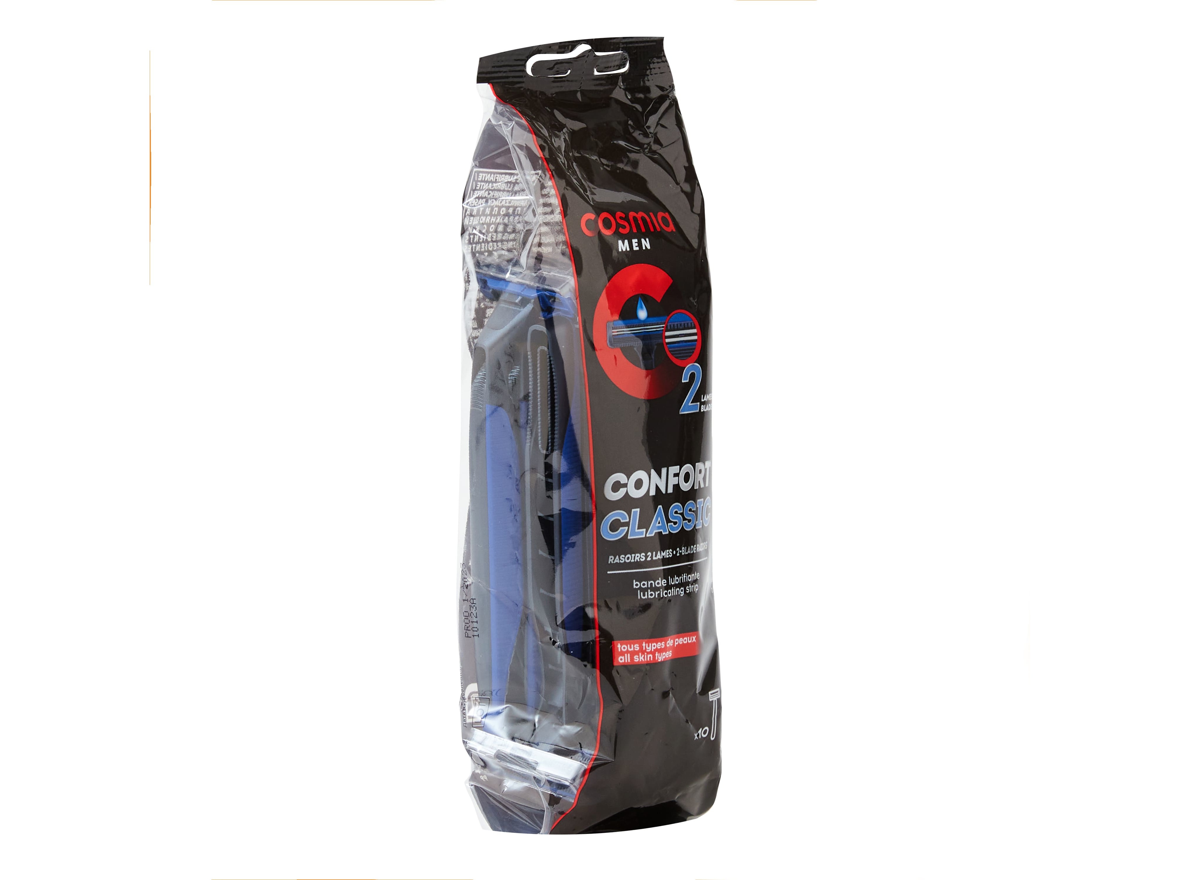 MÁQUINA BARBEAR COSMIA MEN DESCARTÁVEL CLASSIC 2LÂMINAS 10UN