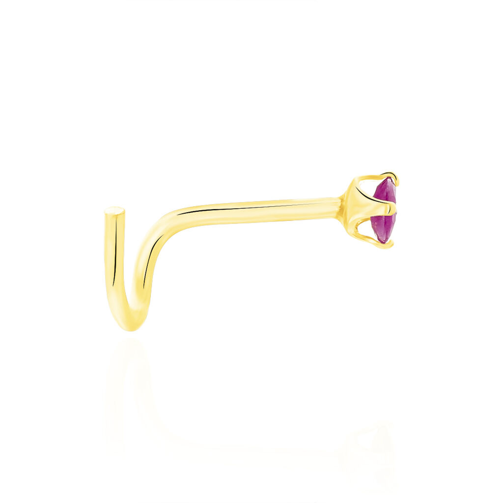 Piercing De Nez Friea Serti Griffe Or Jaune Rubis