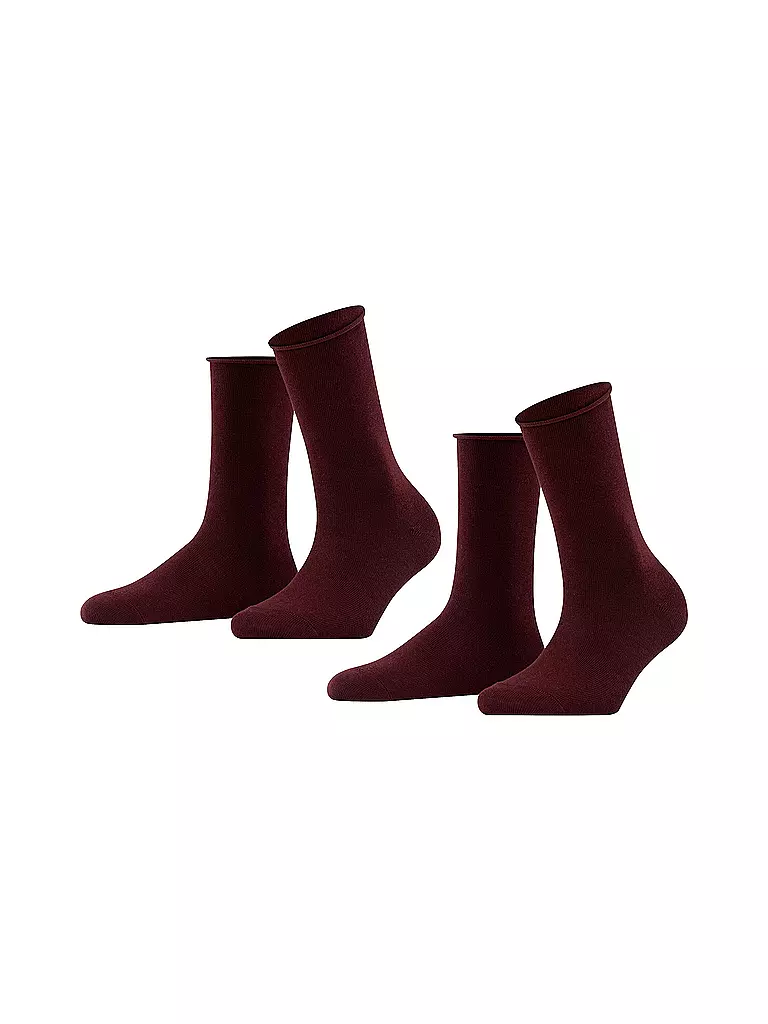 FALKE Happy  Socken 2er Pkg barolo dunkelrot