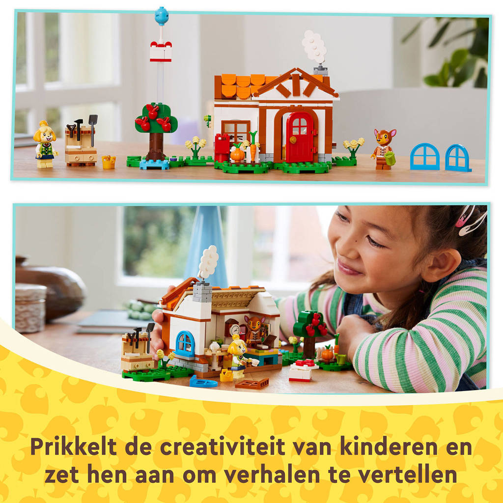 Mooie setIsabelle op visite Dieren Speelgoed uit de Game met Poppetjes 77049