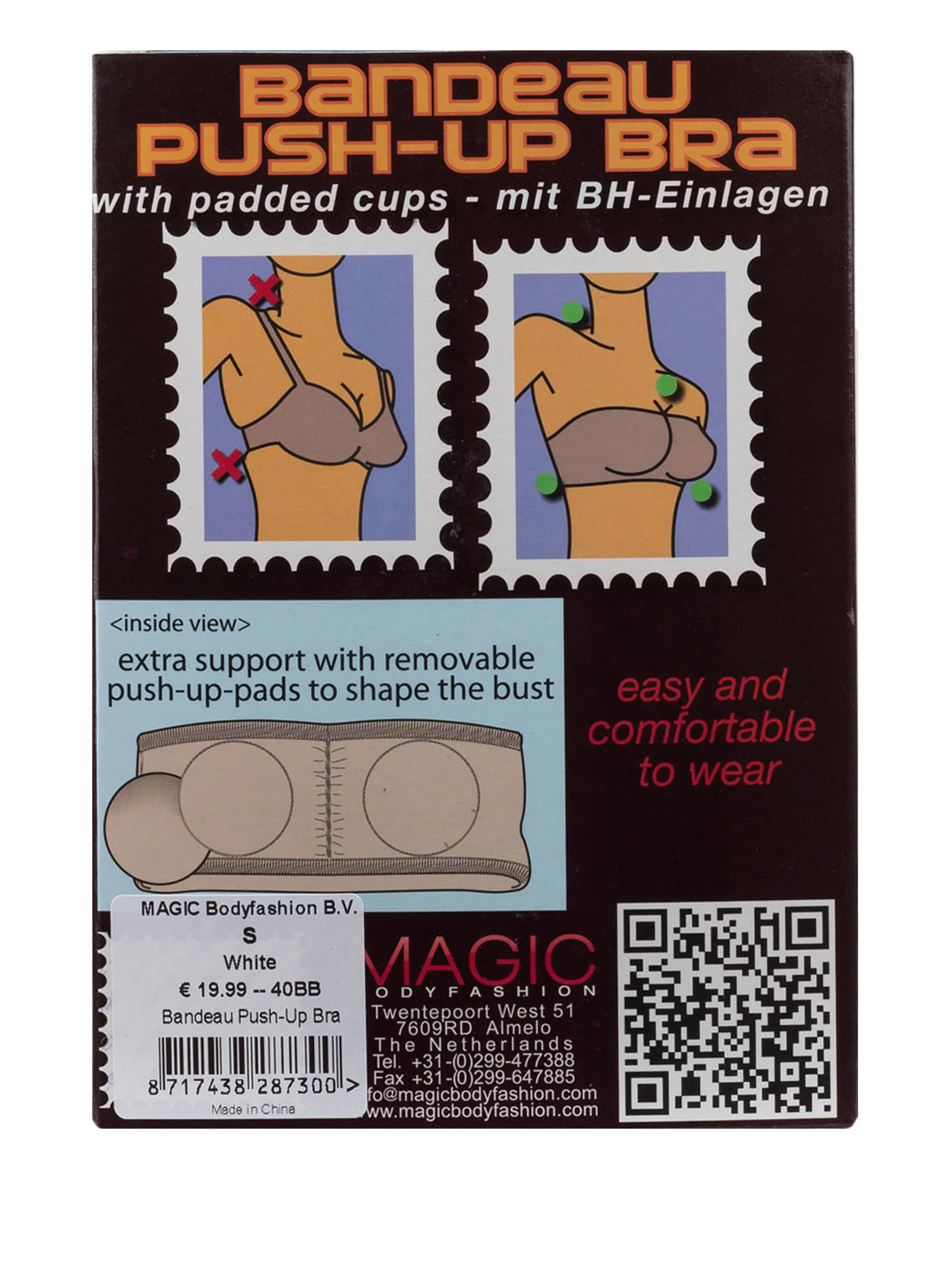 MAGIC Bodyfashion Bandeau-BH PUSH UP BRA