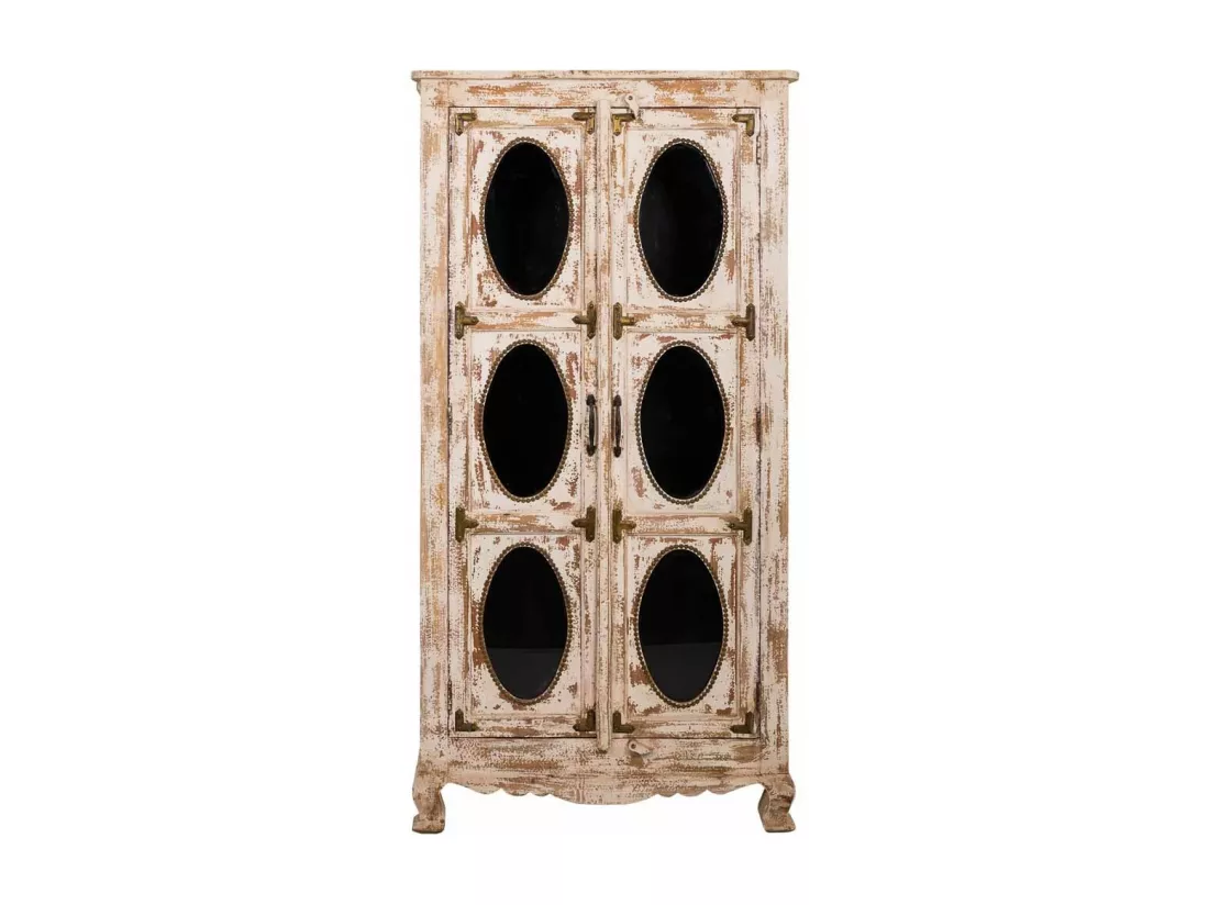 Vitrine en bois marron 91x40x183h