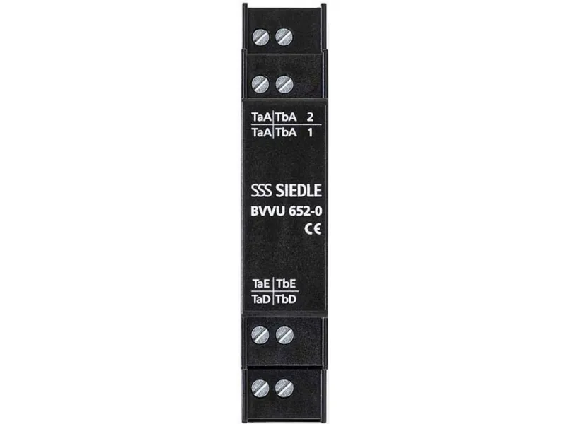 Siedle bus-videofordeler asymmetrisk top-hat-skinne sort BVVU 652-0 ( 200049631-00 )