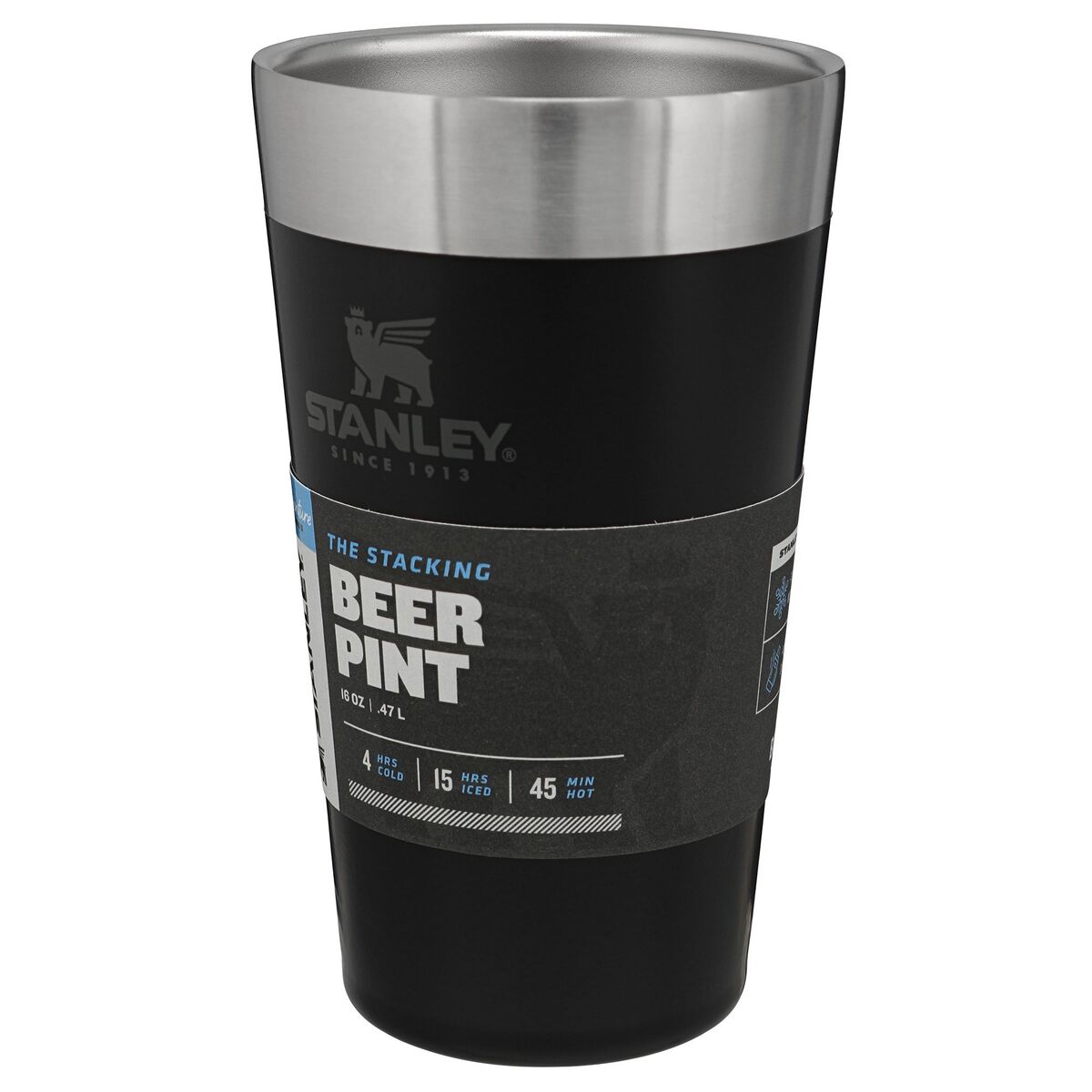 The Stacking Beer Pint, matte black
