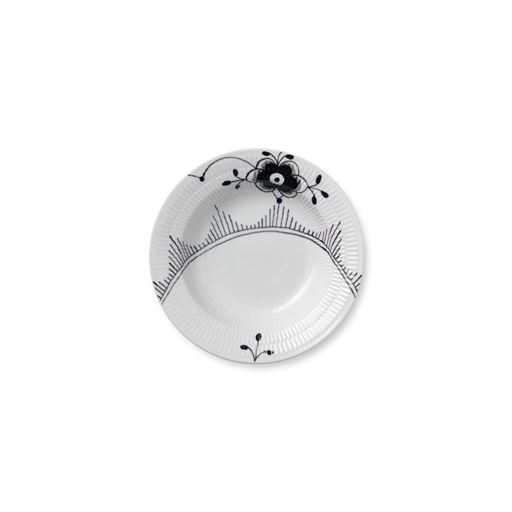 Royal Copenhagen Sort Mega Riflet Dyb Tallerken, Ø21 cm