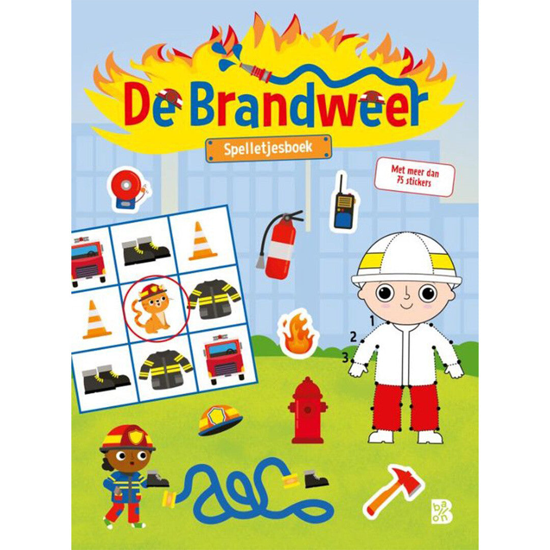 Uitgeverij ballon de brandweer spelletjesboek