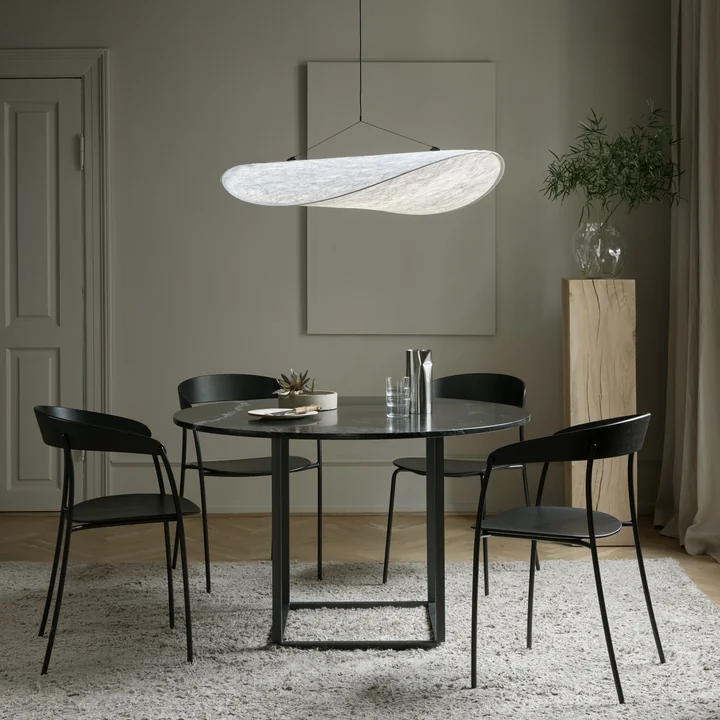 New Works - Tense LED Pendelleuchte, 70 cm, weiss