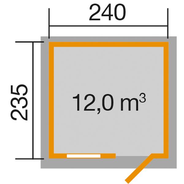 Weka Gartenhaus 123 Gr.2, ca. B306/H242/T274