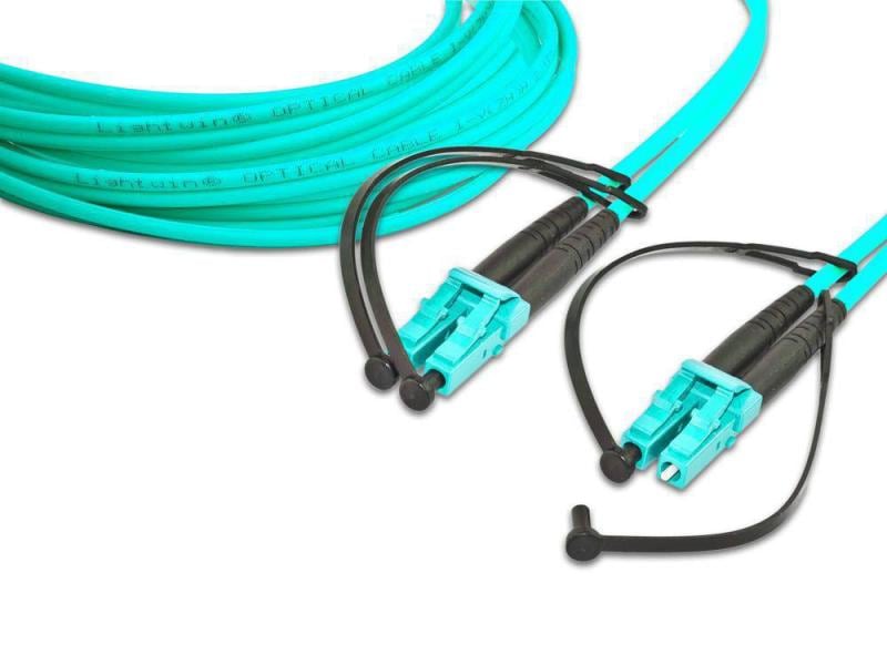Lightwin LWL-Patchkabel Multimode LC – LC, OM3, Duplex, 1 m Multimode LC-LC OM3 1 m