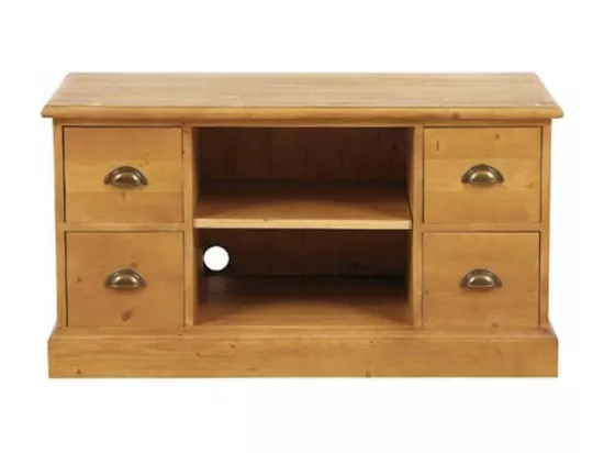 Meuble tv/hifi 4 tiroirs Bois Marron - Natural Interior's