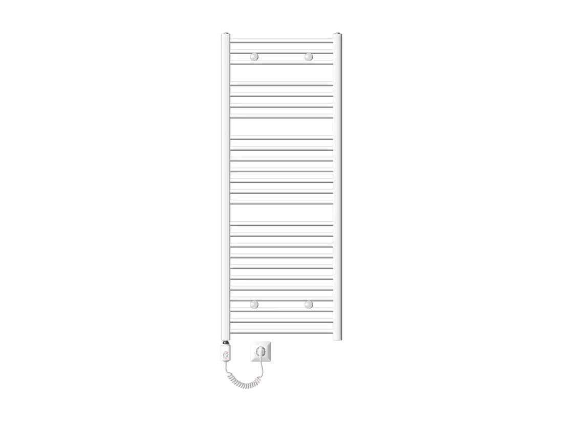 Sèche-serviettes droit 600 x 1500 mm blanc électrique 1200W