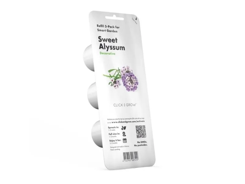 Click & Grow SGR35x3, Prydplante, Sød alyssum, Startsæt, 7 - 14 dage, 18 - 24 °C, 3 stk