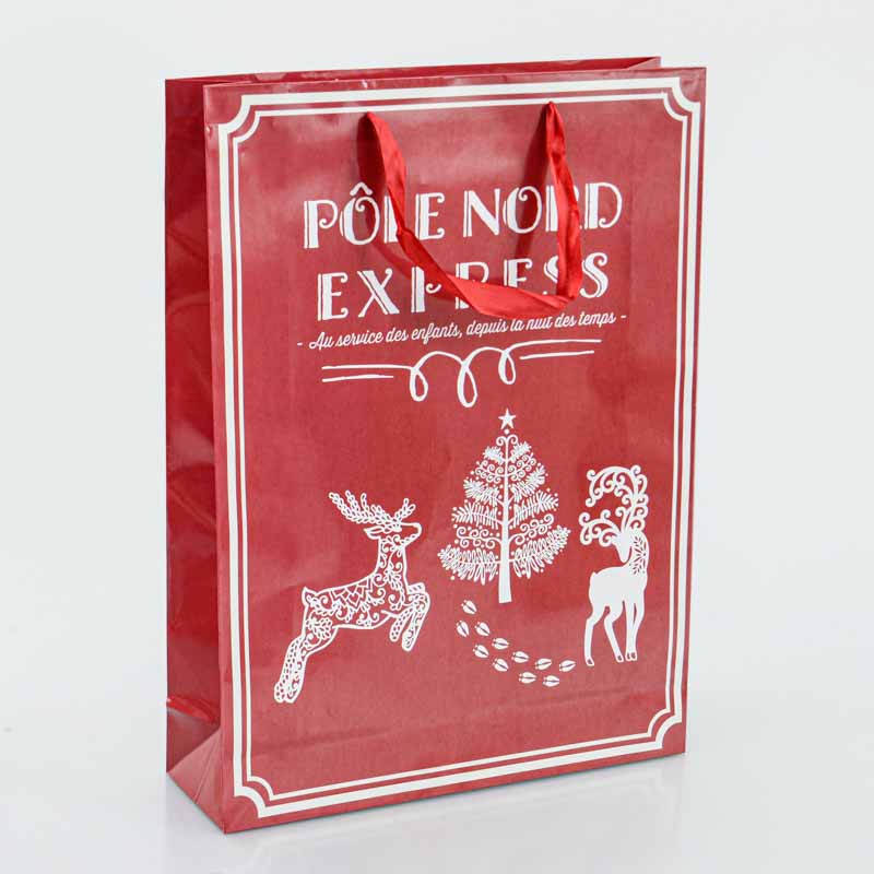 Sac cadeaux Noël 'Pôle Nord Express'