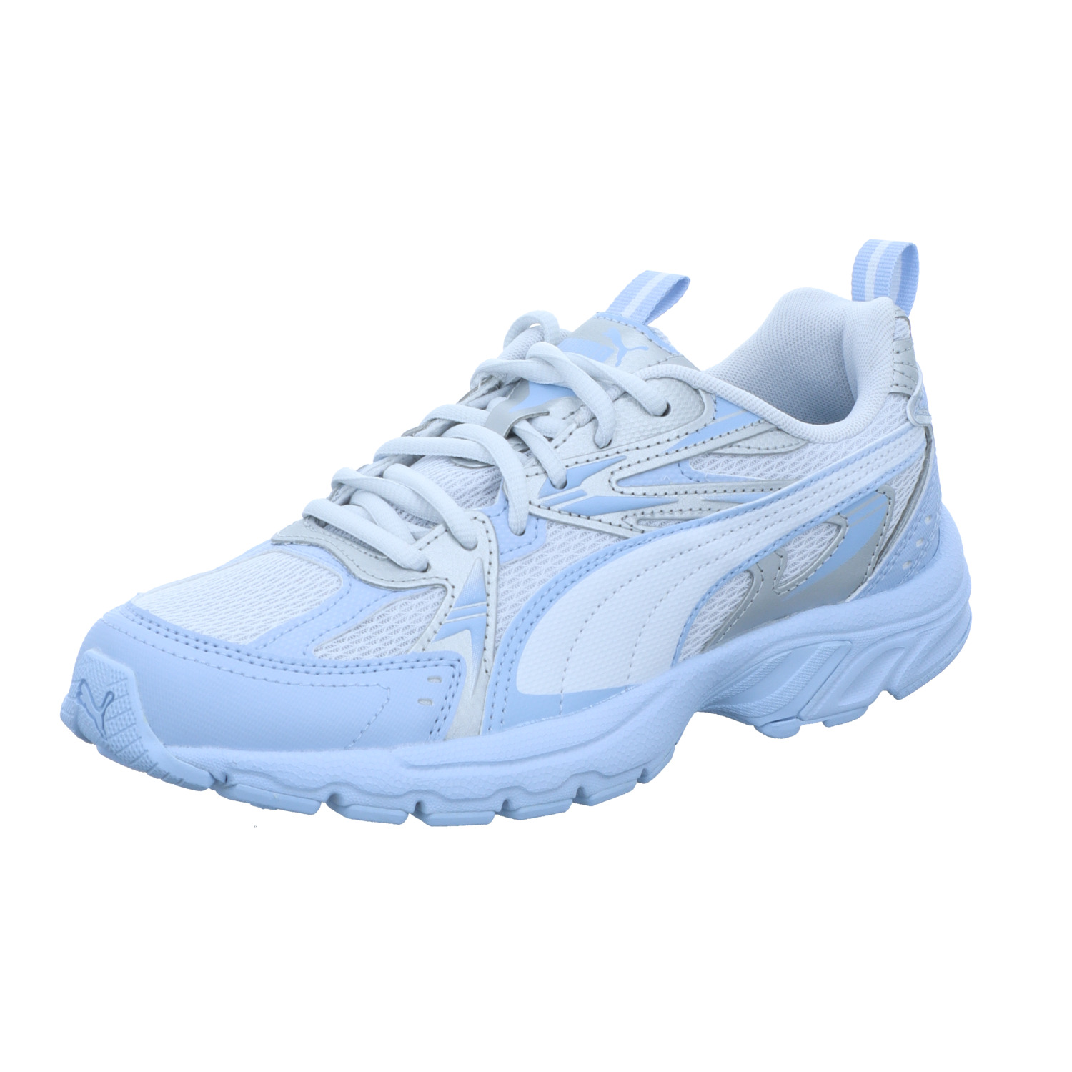Puma Damen-Sneaker Milenio tech Blau-Silber-Weiß