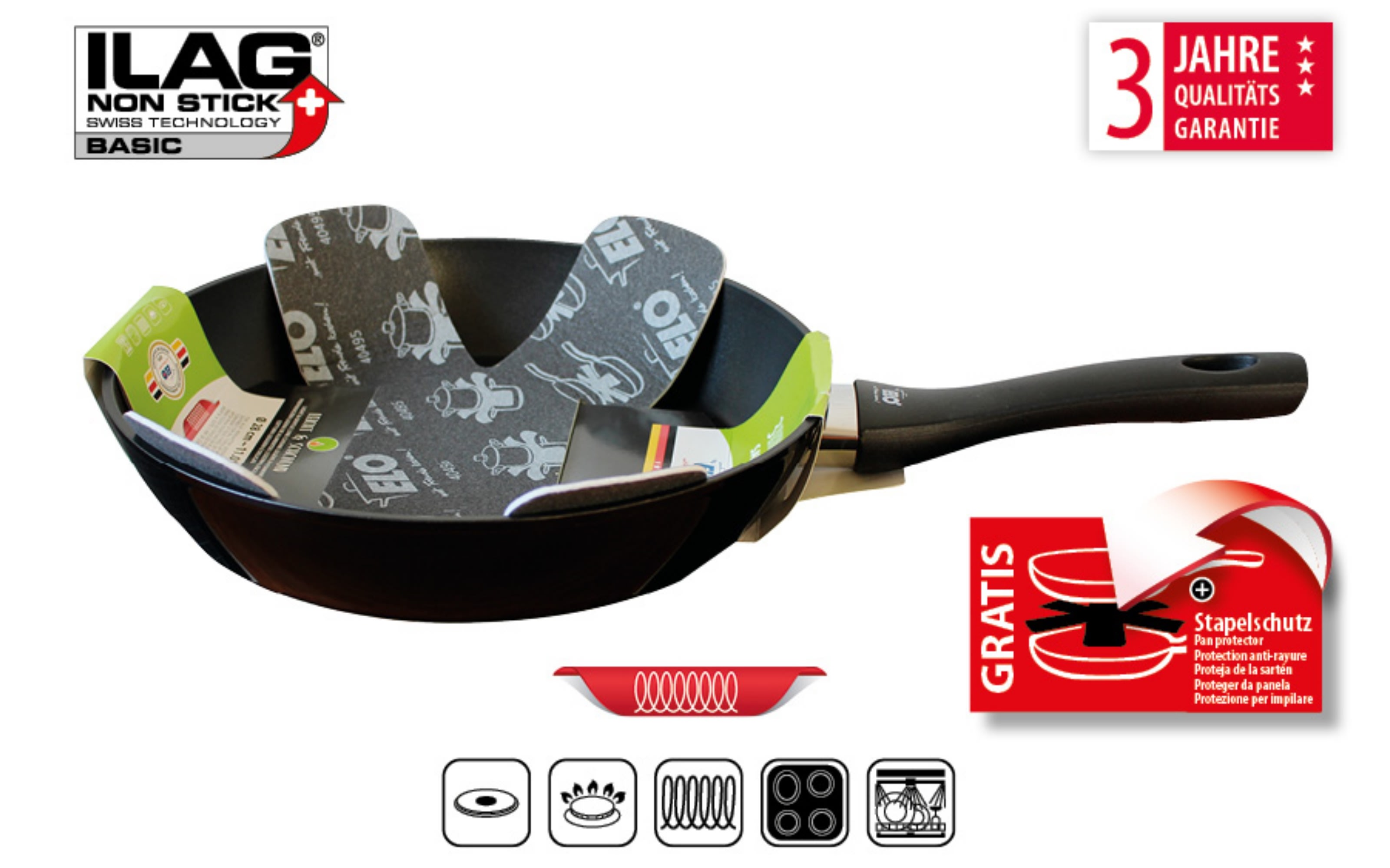 Bratpfanne Save, Aluguss schwarz, 24 cm